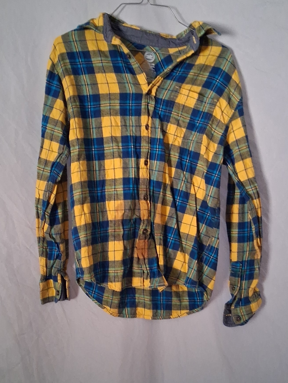 Wonder Nation Women’s Plaid Flannel Button-Up Shirt Size XXL